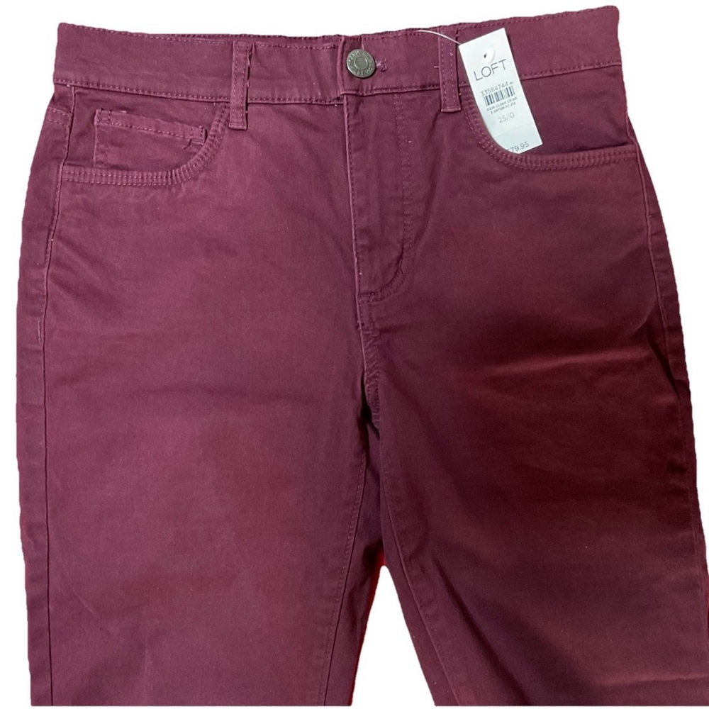 LOFT Burgundy Five-Pocket Skinny Pants Women’s Size 25/0 - NWT